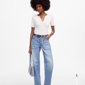 Madewell Darted Barrel Leg Jean